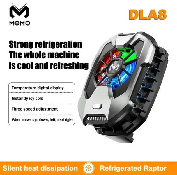 MEMO DLA8 Phone Cooler - Advanced Semiconductor Back-Clip Cooling Fan