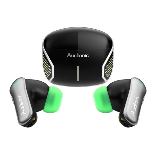 Audionic Battlebuds Prime Gaming Earbuds â Bluetooth 5.4, Quad Mic ENC, 50 Hours Playtime, RGB Lights