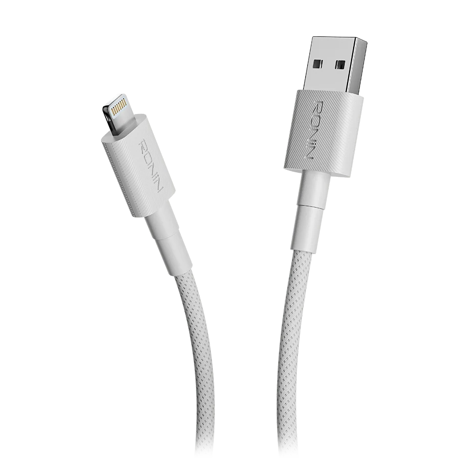 Ronin ACE R-2035 iPhone Cable – 12W USB-A to Lightning Braided Fast Charging Cable (1.2M)