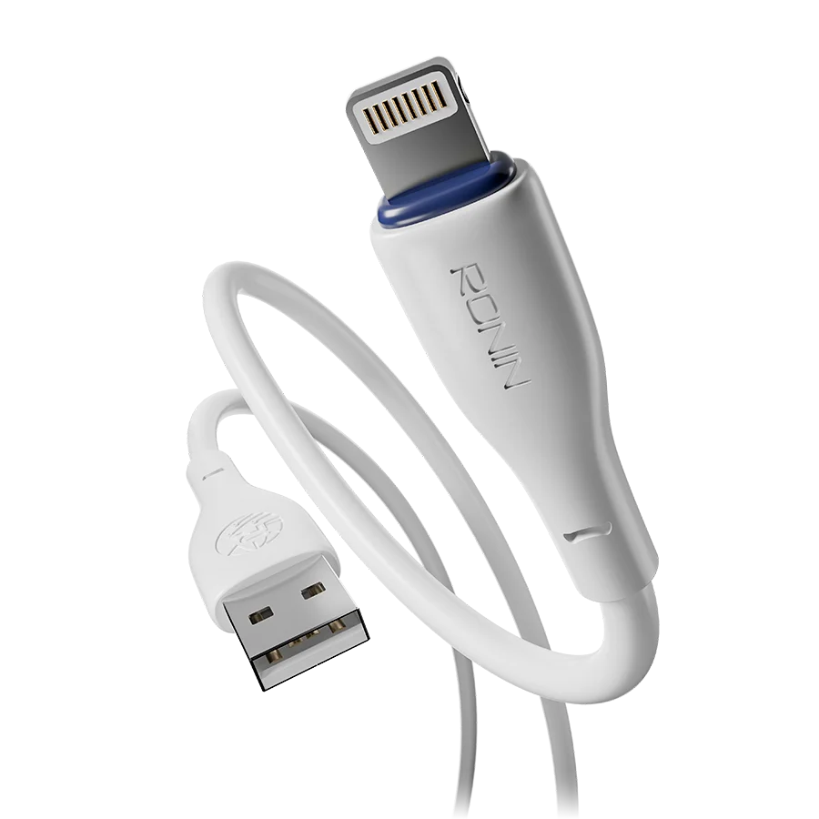 Ronin R-340 iPhone Cable – USB-A to Lightning 2.4A Fast Charging Cable (1M)