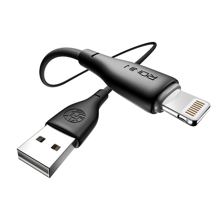 Ronin BOLT R-2030 iPhone Cable – USB-A to Lightning 2.4A Braided Fast Charging Cable (2M)