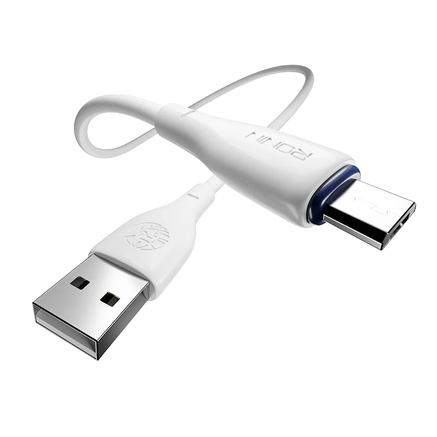 Ronin R-340 Micro USB Cable – 2.4A Fast Charging & High-Speed Data Sync Cable (1M)