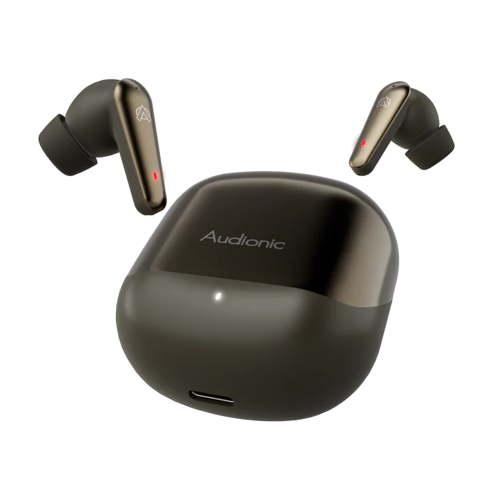Audionic Airbud 595 Flip Earbuds – Bluetooth 5.3, ENC Quad Mic, Gaming Mode, 40 Hours Playtime