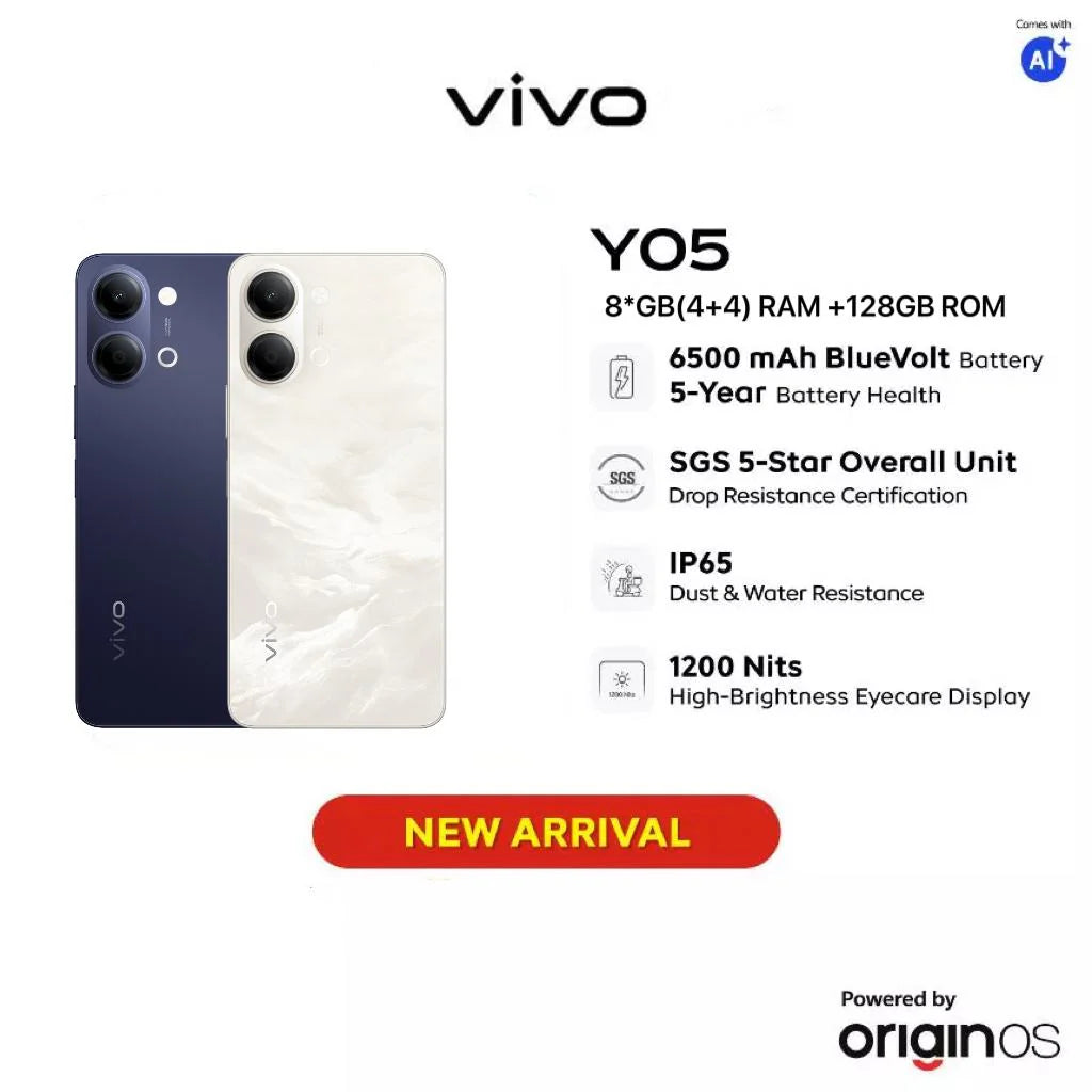 Vivo Y05 - 4GB RAM / 128GB Storage - Brand New Official Warranty