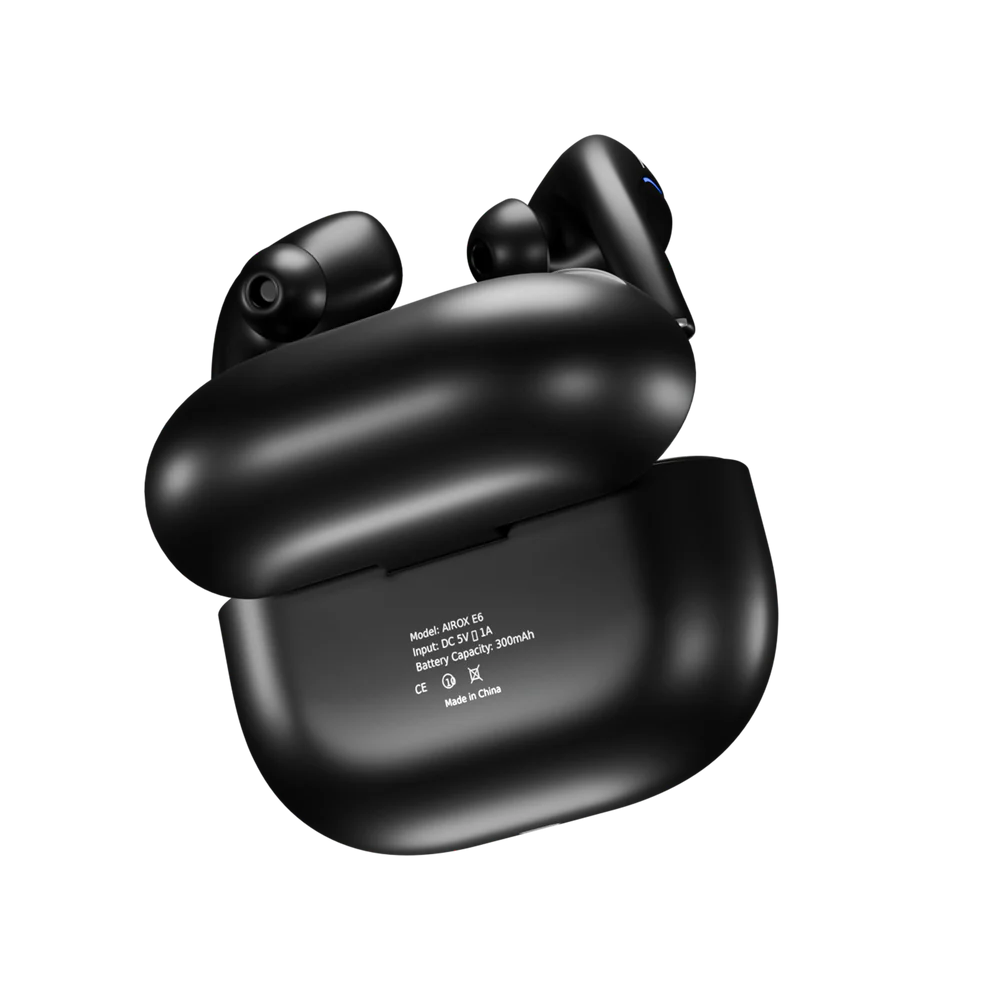 Airox E6 Earbuds ENC – Bluetooth 5.3, ANC + ENC, Low Latency, 16+ Hours Playtime