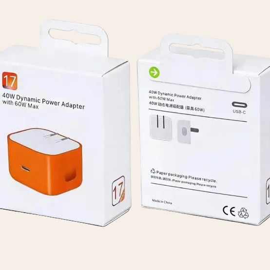 Apple 40W Dynamic Power Adapter with 60W Max – USB-C Fast Charger