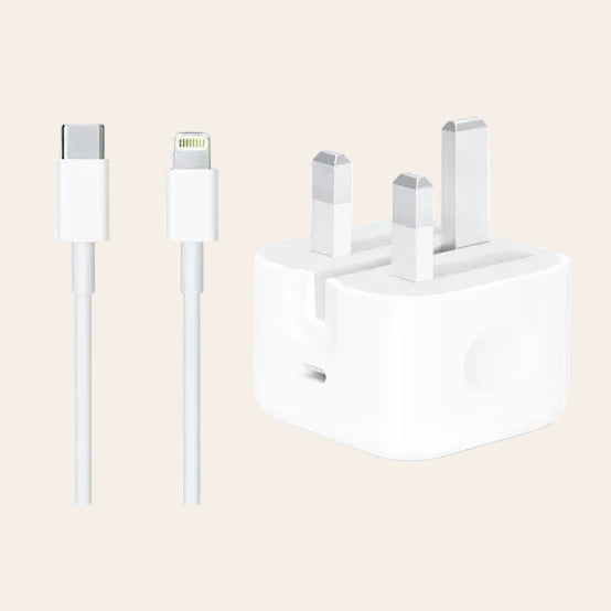 Apple 20W USB-C Fast Charger with USB-C to USB-C Cable – Original Full Charging Kit