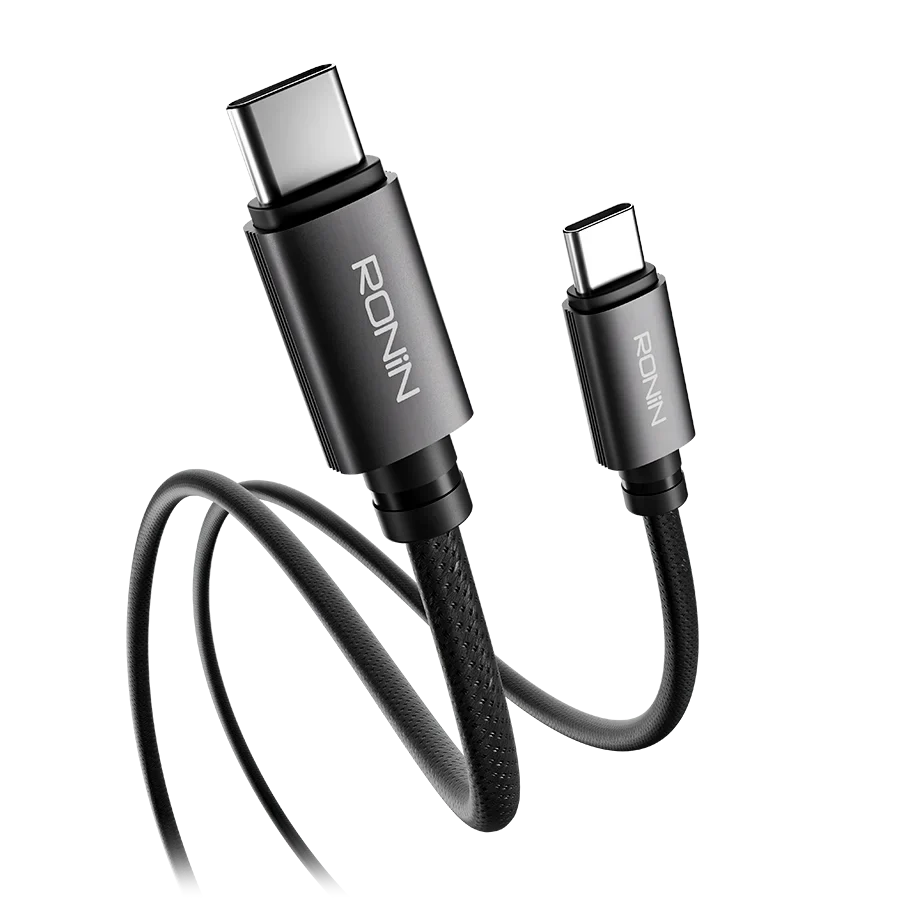 Ronin Rush R-2050 Type-C to Type-C Cable – 240W PD Fast Charging Braided Cable (1.2M)