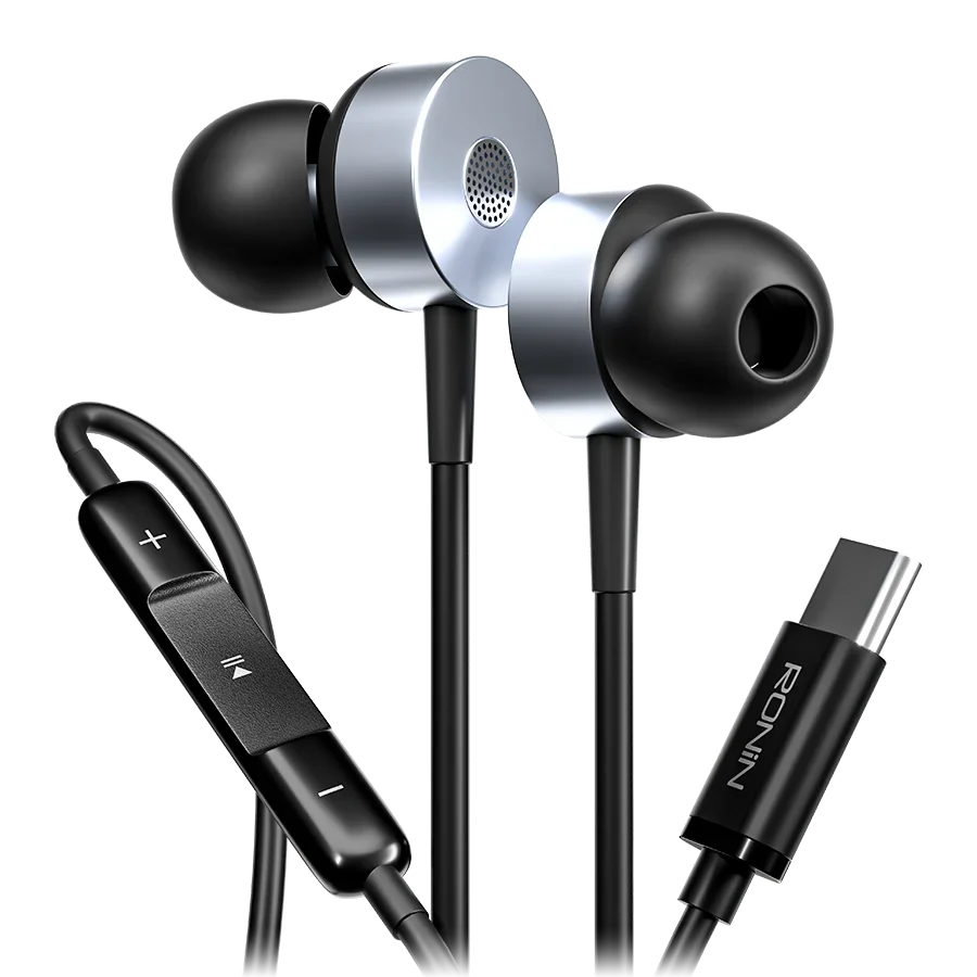 Ronin R-27 Type-C Handsfree – HD Sound, Deep Bass, Digital Mic, USB Type-C Earphones