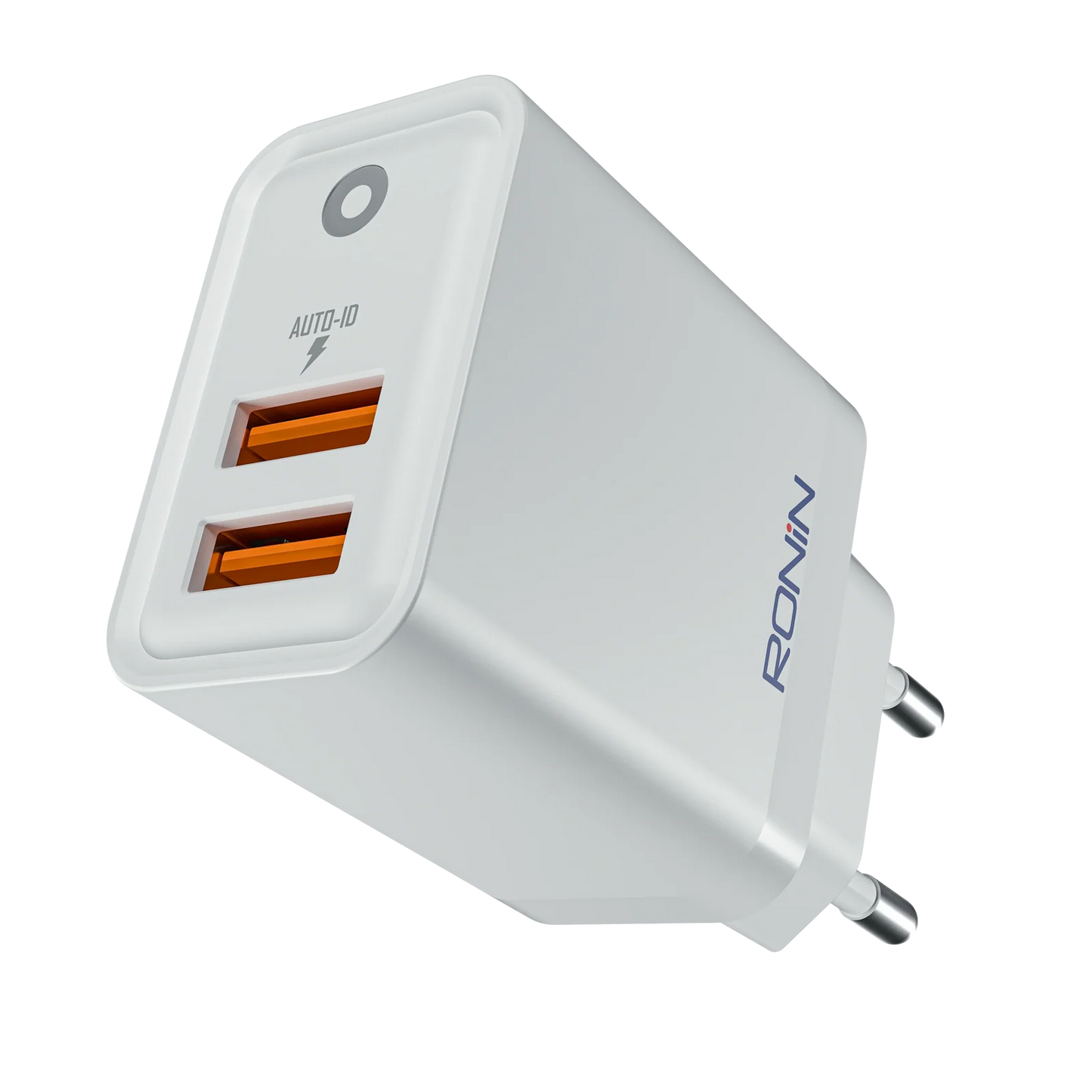 Ronin Voltedge R-6055 Charger – Dual USB 2.4A Auto-ID Wall Charger