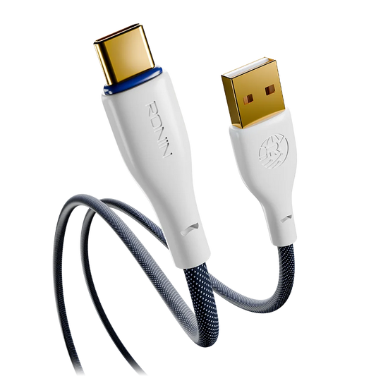 Ronin R-340 Type-C Braided Cable – 3A Fast Charging & High-Speed Data Sync
