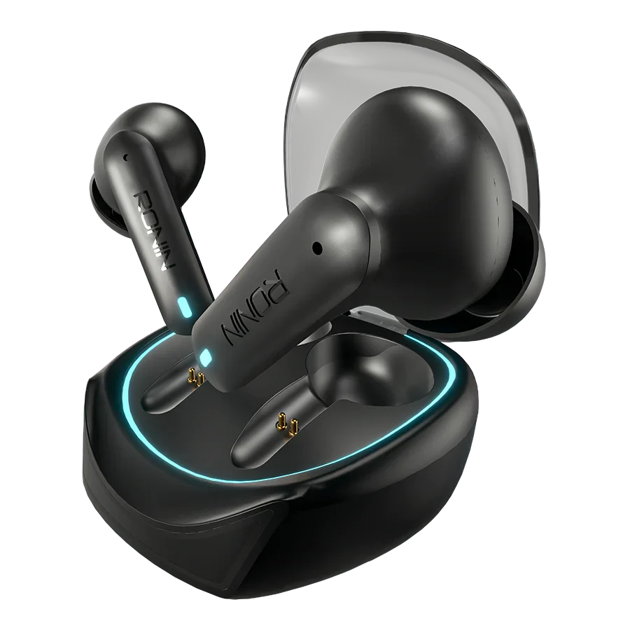 Ronin Dynasty R-520 Wireless Earbuds – Bluetooth 5.3, Quad Mic ENC, 50ms Gaming Mode, 13mm Drivers