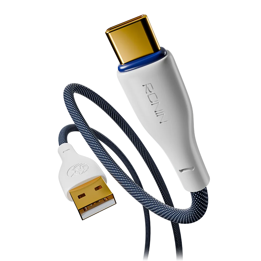 Ronin R-340 Type-C Braided Cable – 3A Fast Charging & High-Speed Data Sync