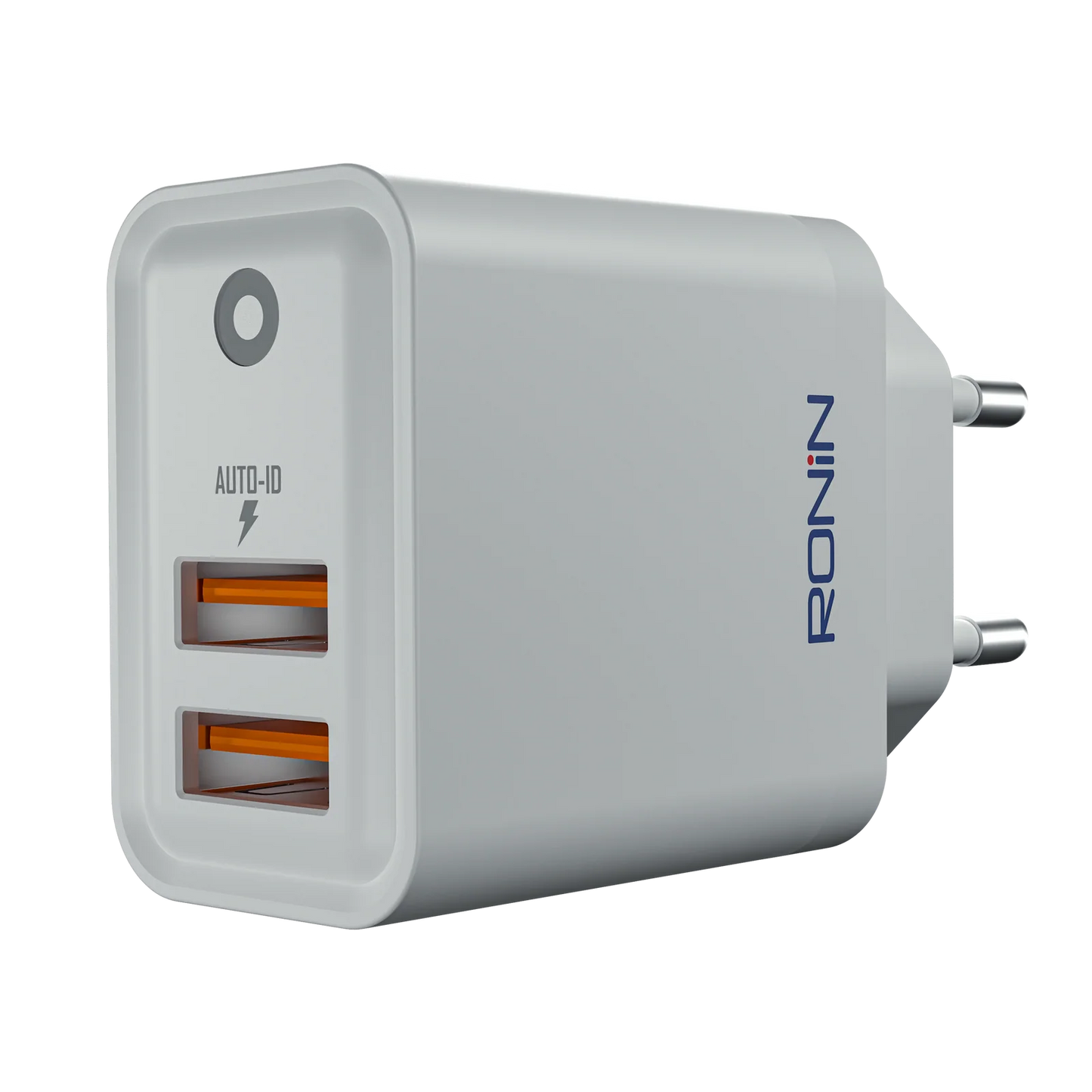 Ronin Voltedge R-6055 Charger – Dual USB 2.4A Auto-ID Wall Charger