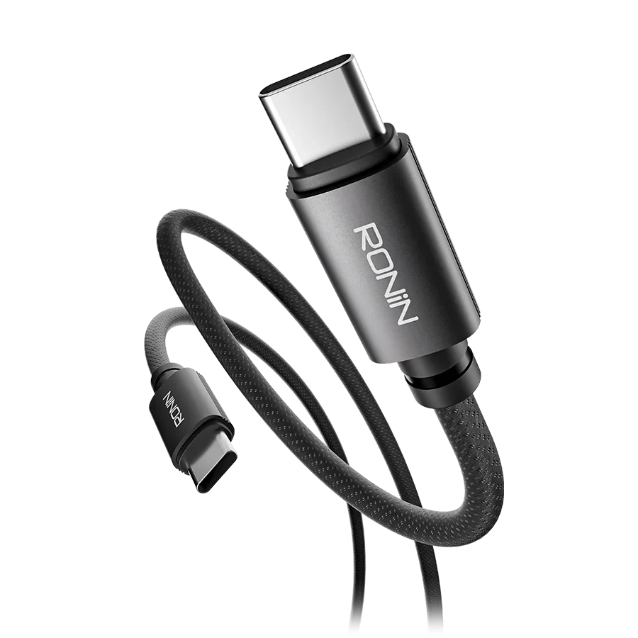 Ronin Rush R-2050 Type-C to Type-C Cable – 240W PD Fast Charging Braided Cable (1.2M)