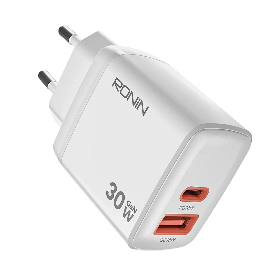 Ronin FLUX R-6030 Charger – 30W GaN Fast Charger with USB-C PD Output
