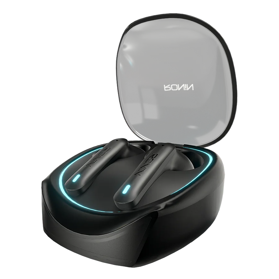 Ronin Dynasty R-520 Wireless Earbuds – Bluetooth 5.3, Quad Mic ENC, 50ms Gaming Mode, 13mm Drivers