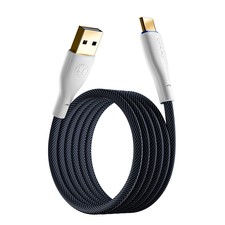 Ronin R-340 Type-C Braided Cable – 3A Fast Charging & High-Speed Data Sync