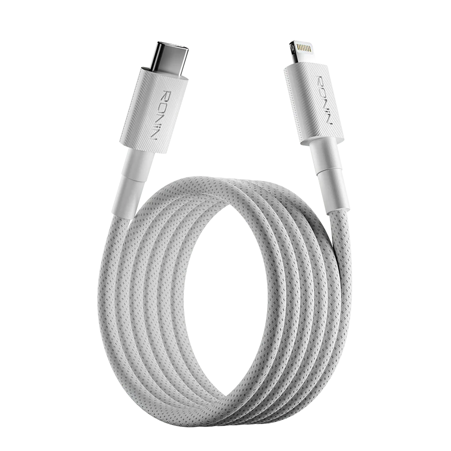 Ronin Lynix R-2045 Type-C to iPhone Cable – 27W Fast Charging Braided Lightning Cable (1M)