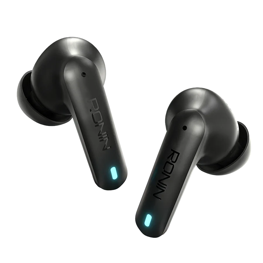Ronin Dynasty R-520 Wireless Earbuds – Bluetooth 5.3, Quad Mic ENC, 50ms Gaming Mode, 13mm Drivers