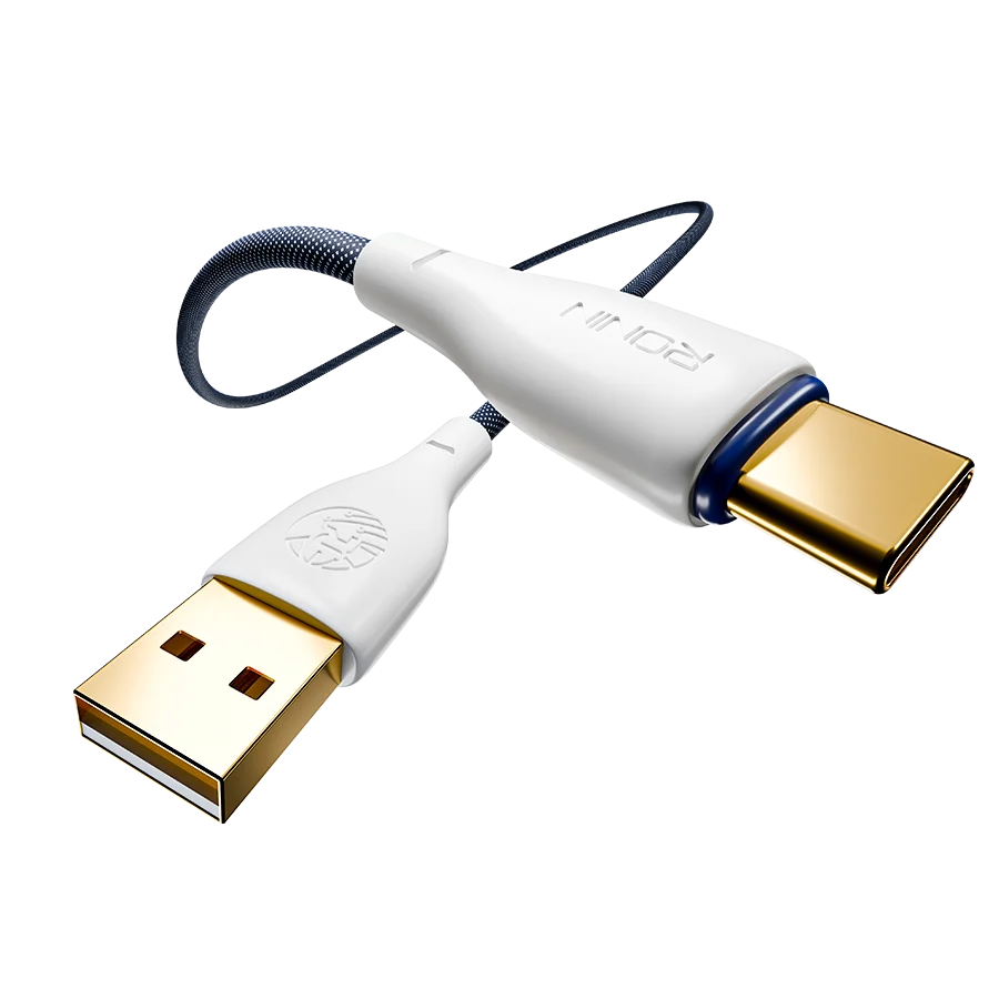 Ronin R-340 Type-C Braided Cable – 3A Fast Charging & High-Speed Data Sync