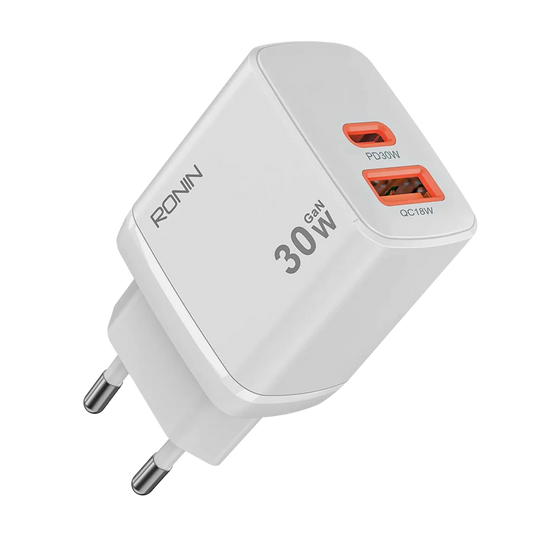 Ronin FLUX R-6030 Charger – 30W GaN Fast Charger with USB-C PD Output