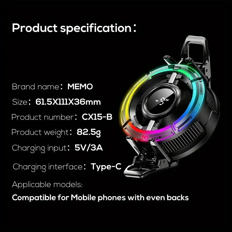 MEMO CX15 Premium Magnetic Phone Cooler - High-Efficiency Cooling