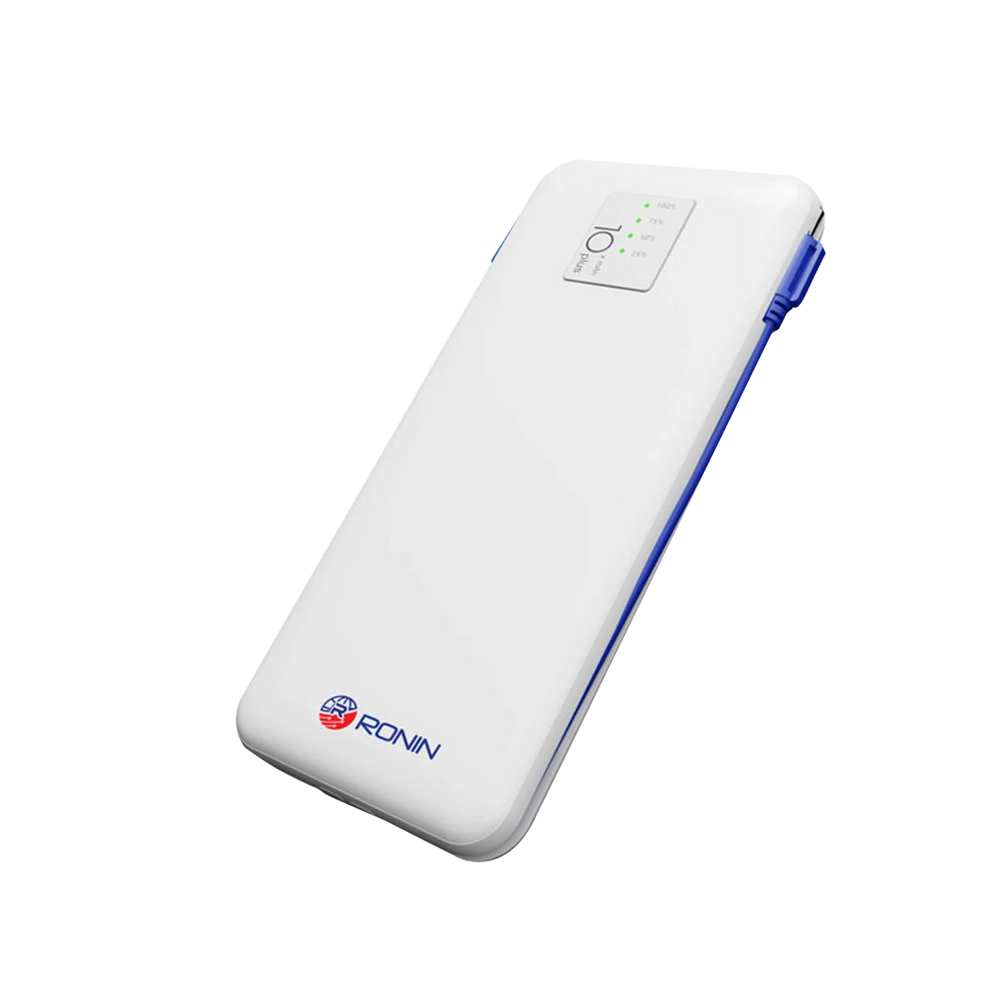 Ronin R-73 Attached Cable Power Bank – 10000mAh 22.5W Fast Charging with Built-in Type-C & Lightning Cables