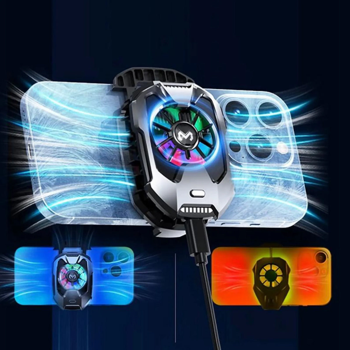 MEMO DLA8 Phone Cooler - Advanced Semiconductor Back-Clip Cooling Fan