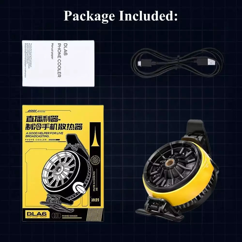 MEMO DLA6 Dual-Fan Phone Cooler - High Power Semiconductor Cooling Clip