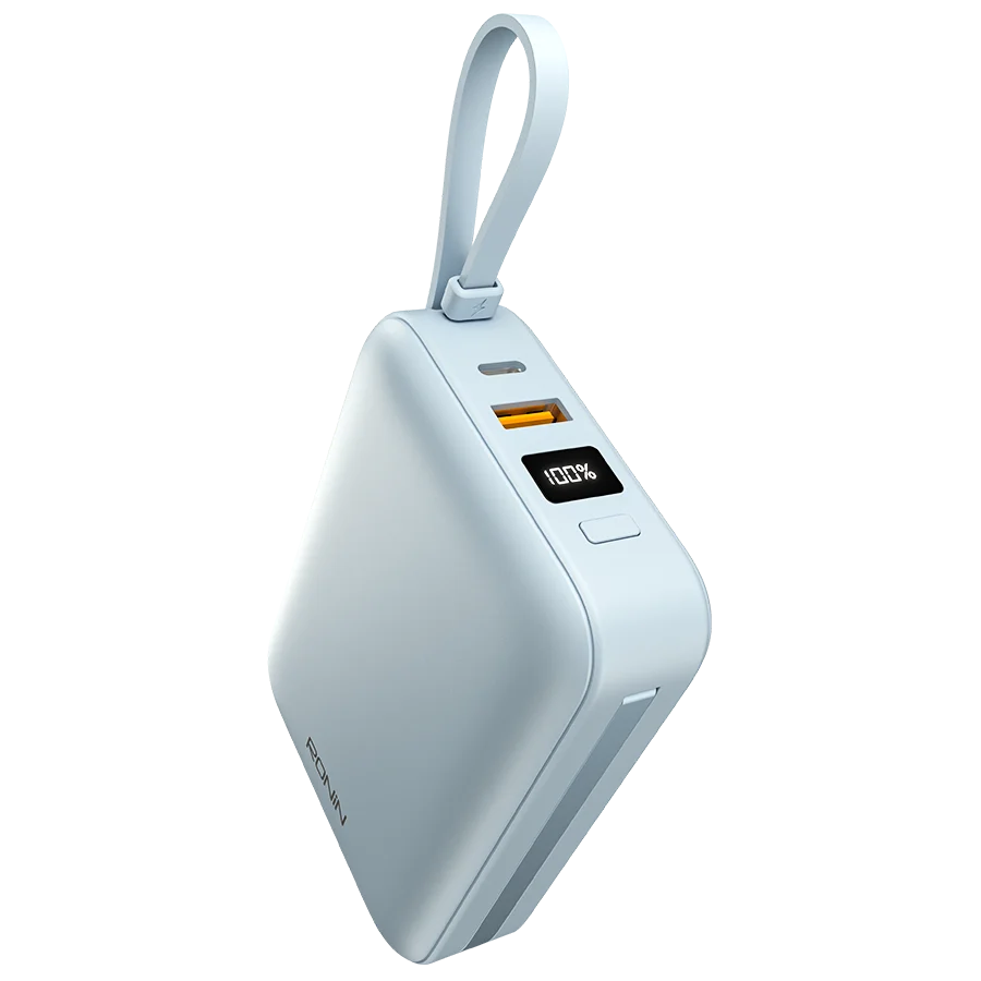 Ronin AQUA R-4070 20000mAh Power Bank – 22.5W Fast Charging with Built-in Type-C & Lightning Cables