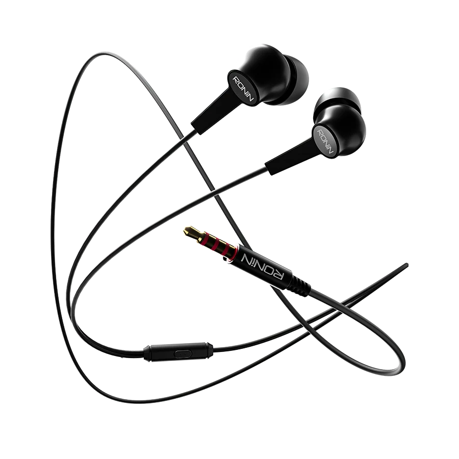 Ronin R-29 Wired Handsfree – 10mm Deep Bass Driver, HD Mic, 3.5mm AUX