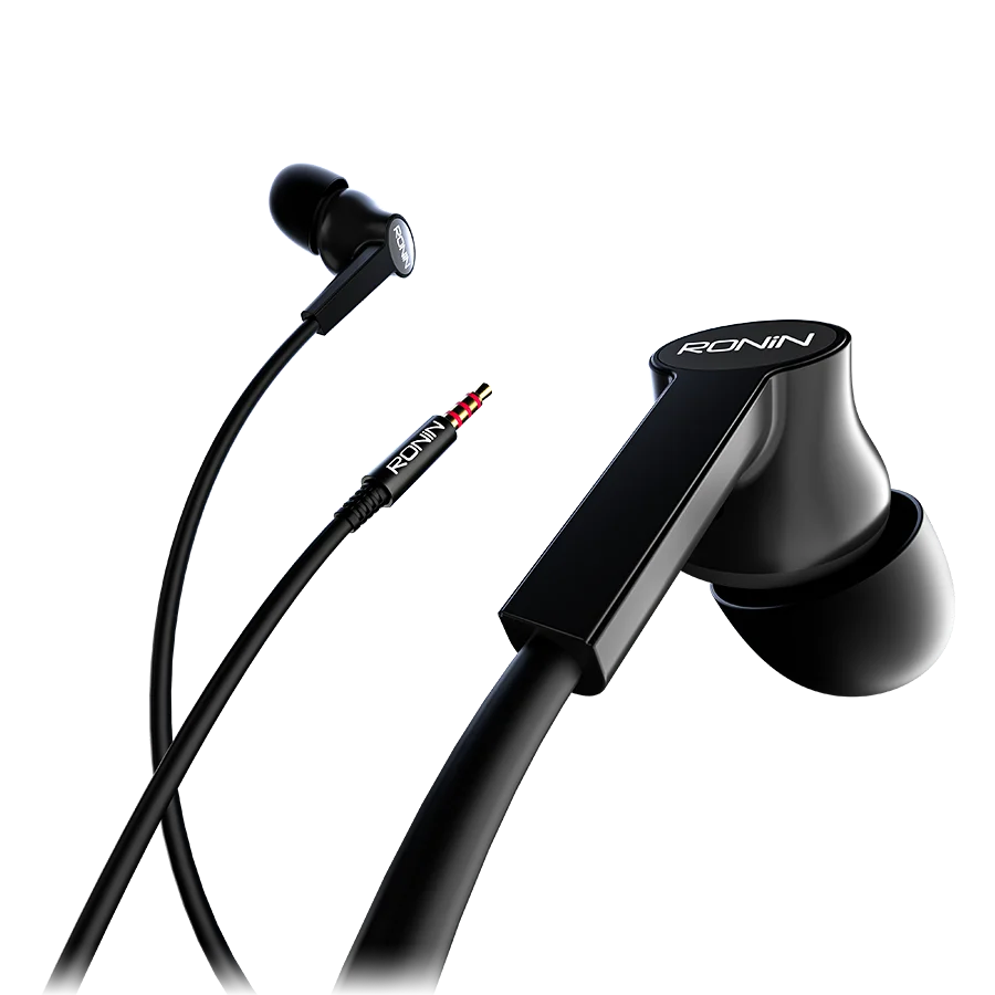 Ronin R-29 Wired Handsfree – 10mm Deep Bass Driver, HD Mic, 3.5mm AUX
