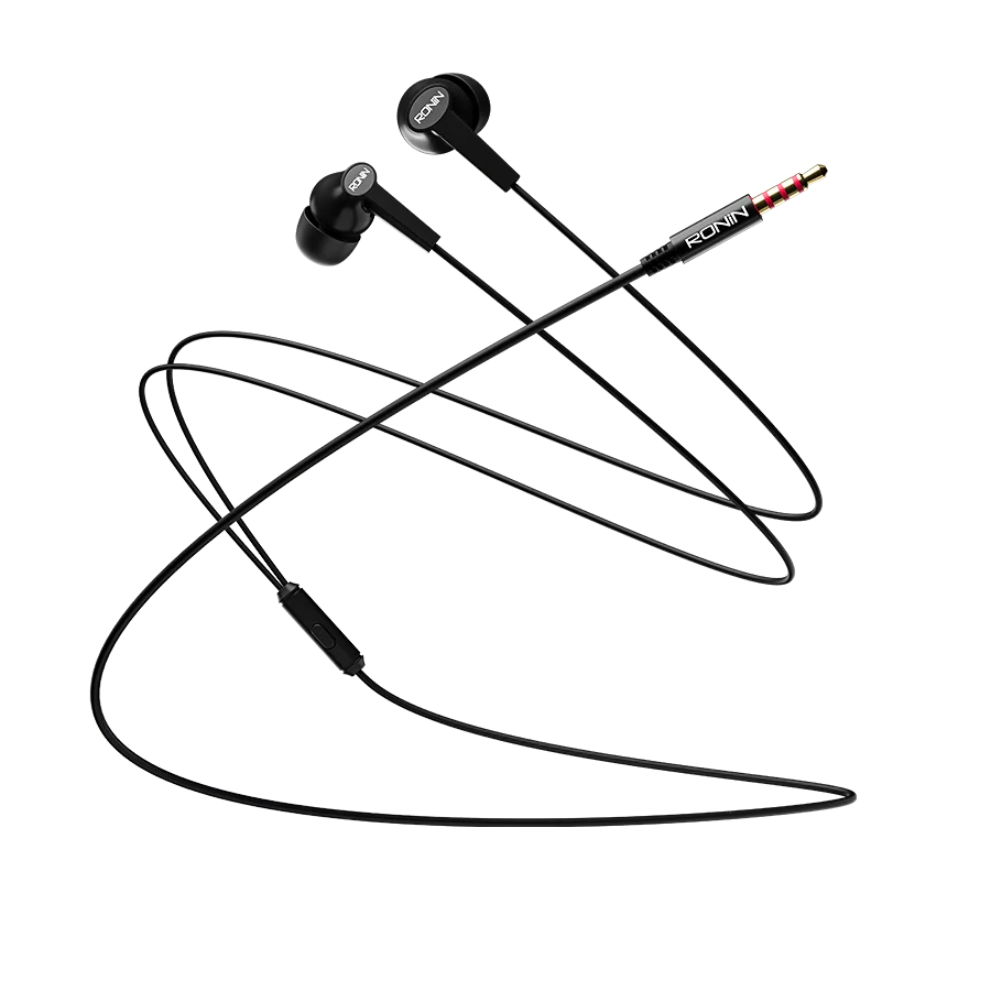 Ronin R-29 Wired Handsfree – 10mm Deep Bass Driver, HD Mic, 3.5mm AUX