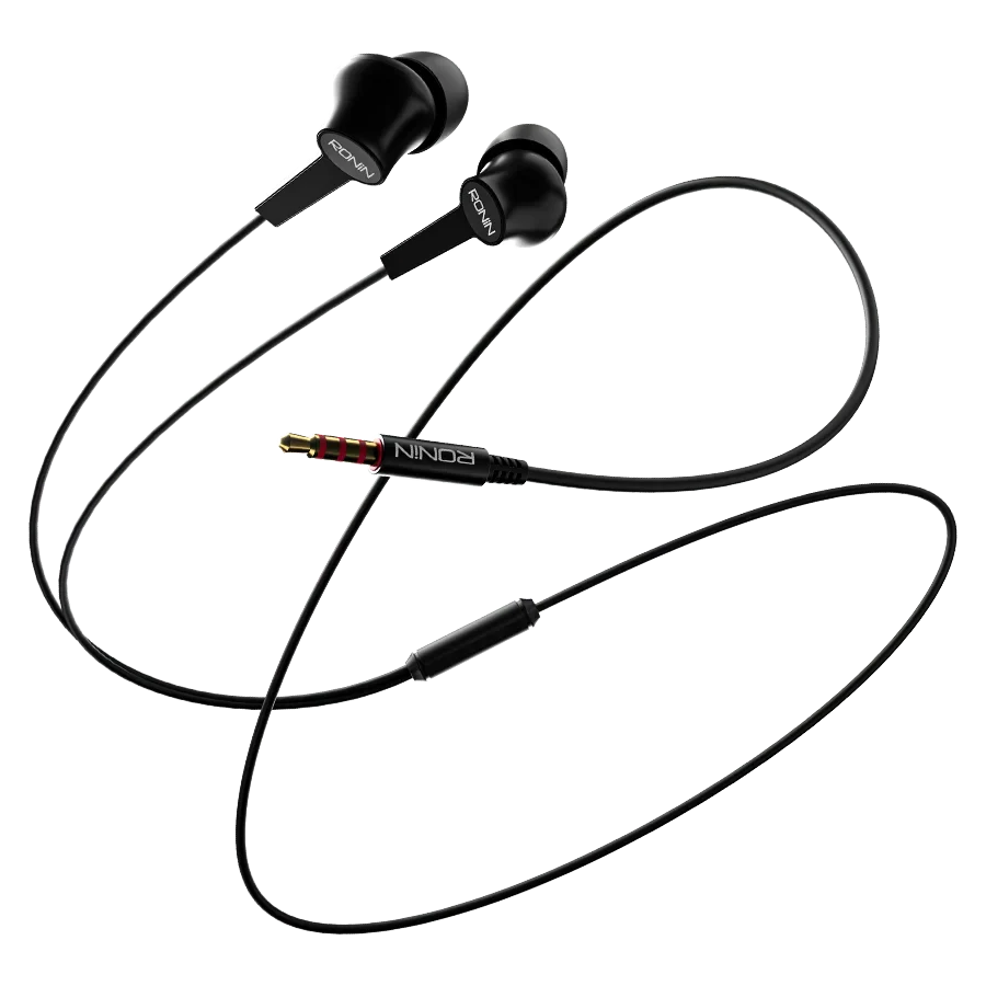 Ronin R-29 Wired Handsfree – 10mm Deep Bass Driver, HD Mic, 3.5mm AUX