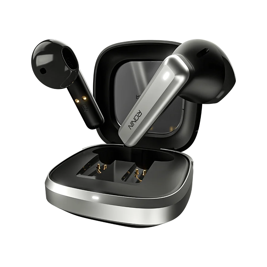 Ronin Mashion Pro R-7140 Wireless Earbuds – Bluetooth 5.3, 13mm Drivers, IPX4 Water Resistant
