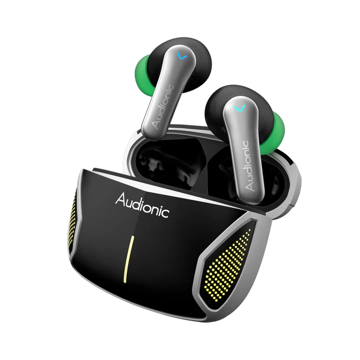 Audionic Battlebuds Prime Gaming Earbuds – Bluetooth 5.4, Quad Mic ENC, 50 Hours Playtime, RGB Lights