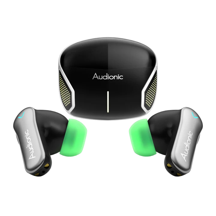 Audionic Battlebuds Prime Gaming Earbuds – Bluetooth 5.4, Quad Mic ENC, 50 Hours Playtime, RGB Lights