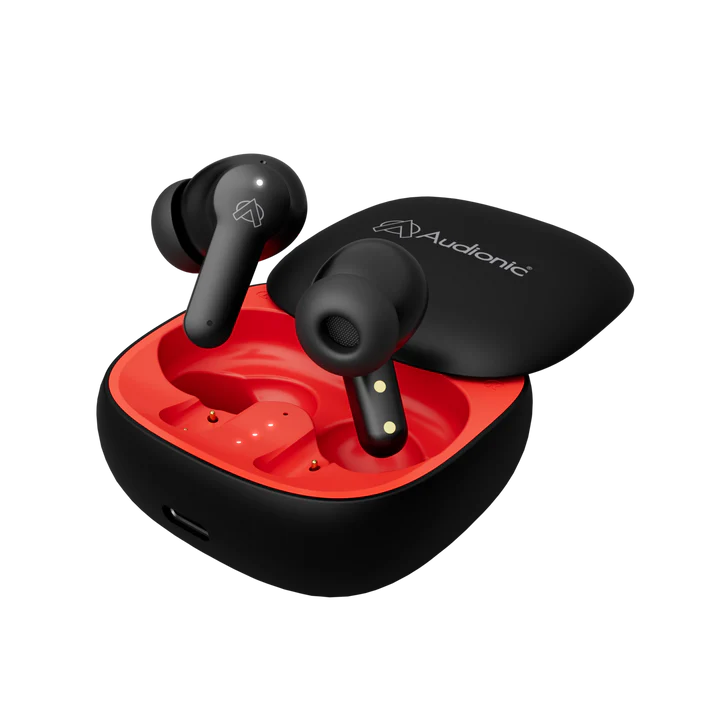 Audionic Airbud 550 Slide TWS Wireless Earbuds – Quad Mic ENC, Gaming Mode, Bluetooth 5.3