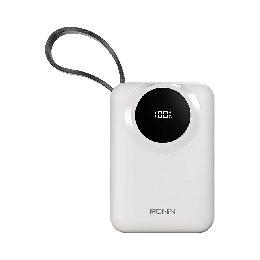 Ronin ION R-4035 20000mAh Power Bank – 22.5W PD Fast Charging with Built-in Type-C & Lightning Cables