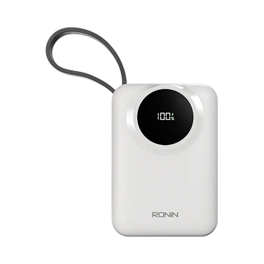 Ronin ION R-4035 20000mAh Power Bank – 22.5W PD Fast Charging with Built-in Type-C & Lightning Cables