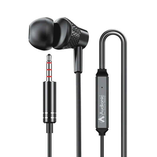 Audionic Iron 2 Wired Handsfree – Heavy Bass, HD Microphone, 3.5mm Stereo Earphones
