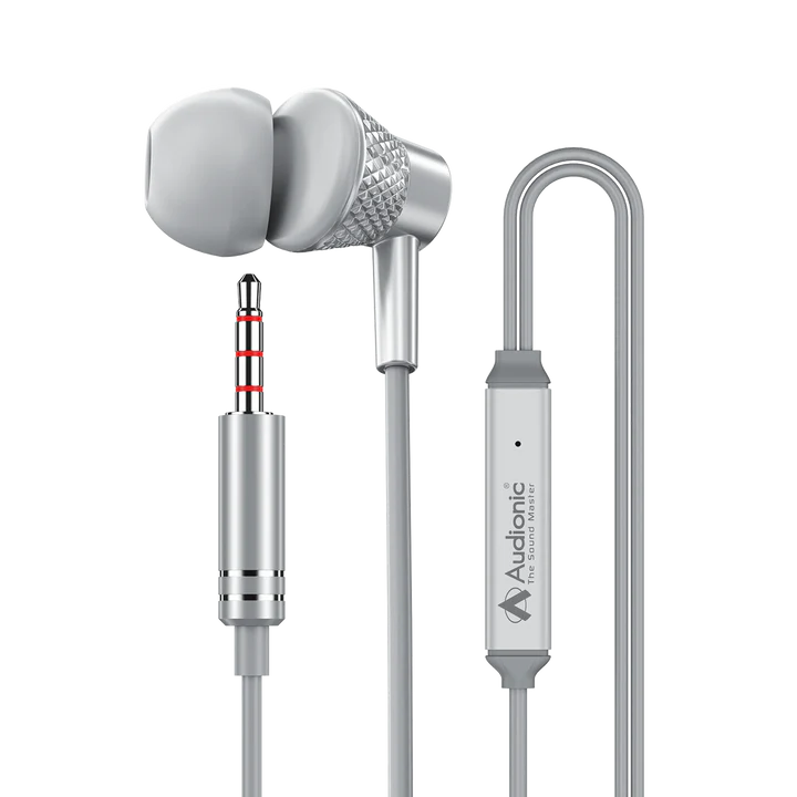 Audionic Iron 2 Wired Handsfree – Heavy Bass, HD Microphone, 3.5mm Stereo Earphones