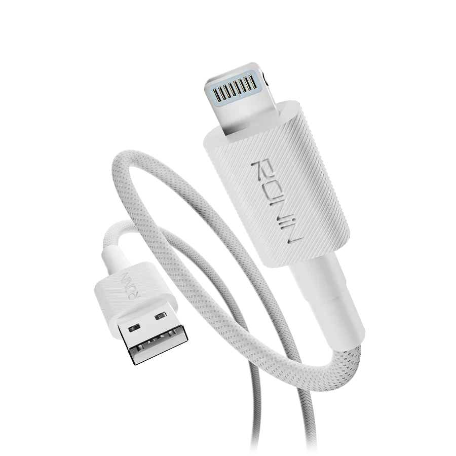 Ronin ACE R-2035 iPhone Cable – 12W USB-A to Lightning Braided Fast Charging Cable (1.2M)
