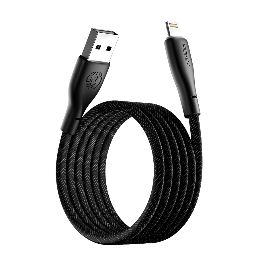 Ronin BOLT R-2030 iPhone Cable – USB-A to Lightning 2.4A Braided Fast Charging Cable (2M)