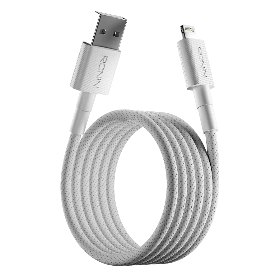 Ronin ACE R-2035 iPhone Cable – 12W USB-A to Lightning Braided Fast Charging Cable (1.2M)