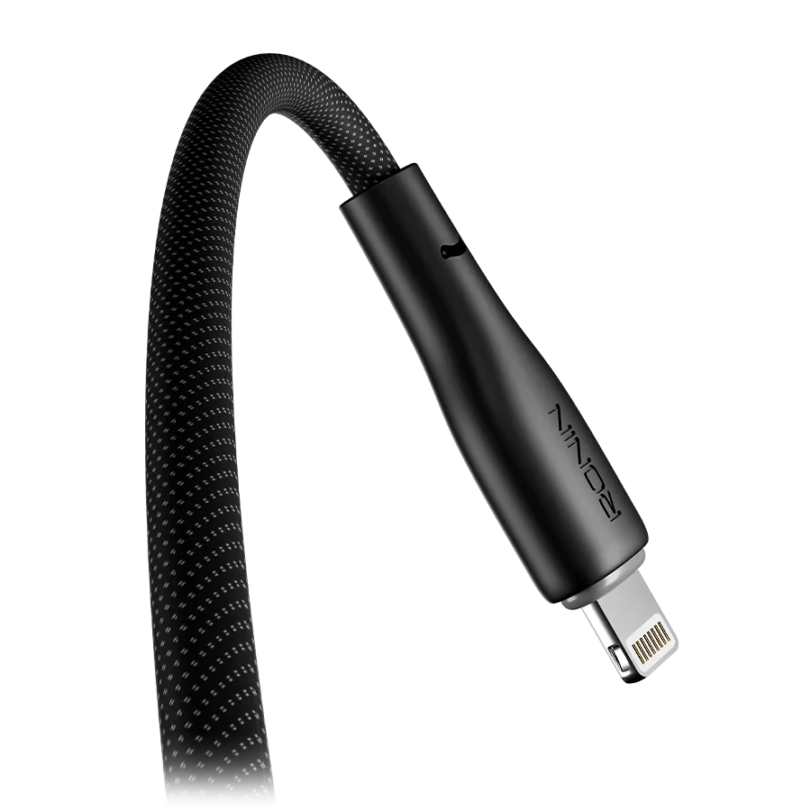 Ronin BOLT R-2030 iPhone Cable – USB-A to Lightning 2.4A Braided Fast Charging Cable (2M)