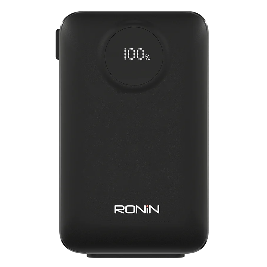 Ronin VELOCITY R-4080 10000mAh Power Bank – 22.5W Fast Charging with Built-in Type-C & Lightning Cables