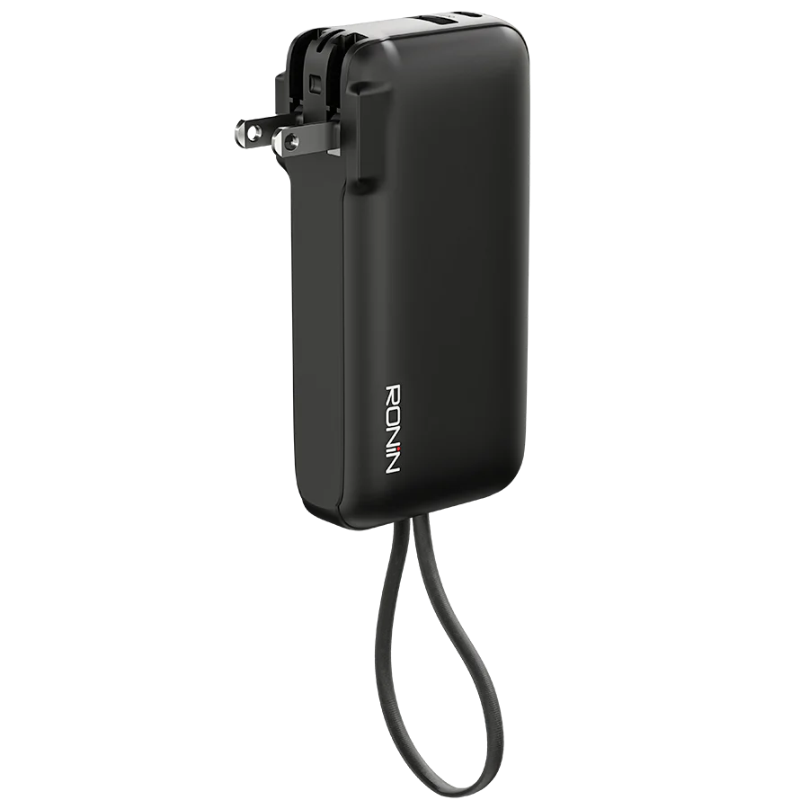 Ronin ARCTIC R-4050 10000mAh Power Bank – 22.5W Fast Charging with Built-in Type-C Cable & Digital Display