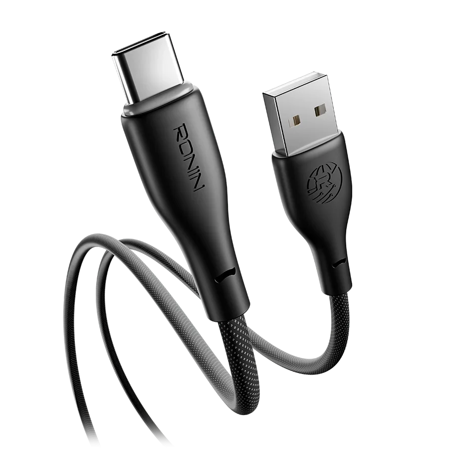 Ronin BOLT R-2030 Type-C Cable – 3A Fast Charging Braided USB-A to USB-C Cable (2M)